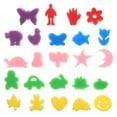 thumbnail image 2 of 24pcs Colorful Shaped Painting Sponge Set for DIY Graffiti Stamp Random Color, 2 of 8