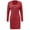 Red, variant on Fiaer Sweater Dresses Womens Pocket Quarter Zip Plus Size Scoop Neck Long Sleeve Warm Casual Trendy Solid Ribbing Mini Dress Red XL