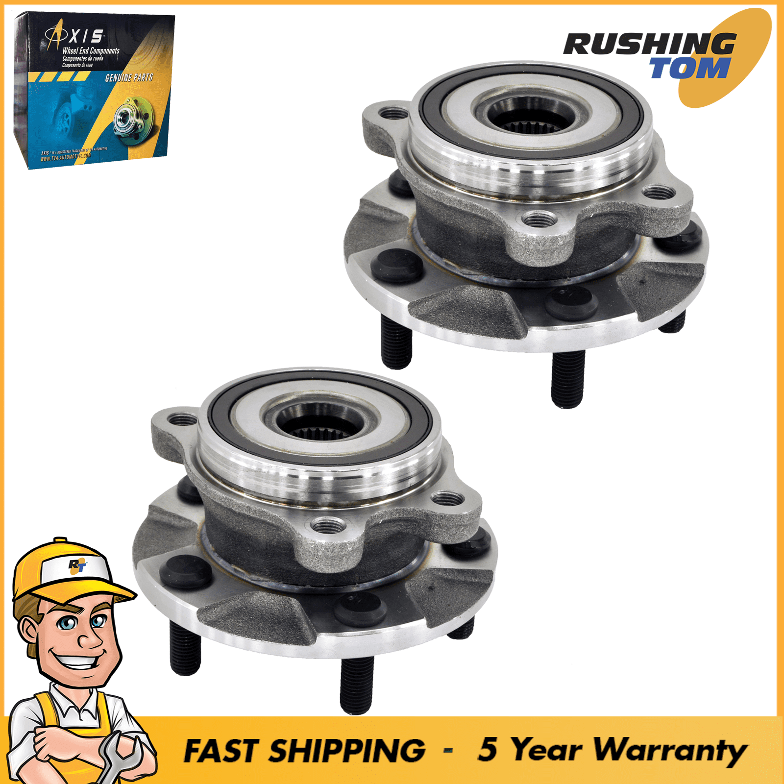 2 Front Wheel Bearing Hub for 20062012 Toyota RAV4 4Cyl 20082016
