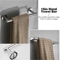 thumbnail image 2 of 5/10/20pcs Bathroom Hardware Set, Including 16" Hand Towel Bars, Toilet Paper Holders, Towel Rings, Robe Towel Hooks (10pcs 16" Black), 2 of 7