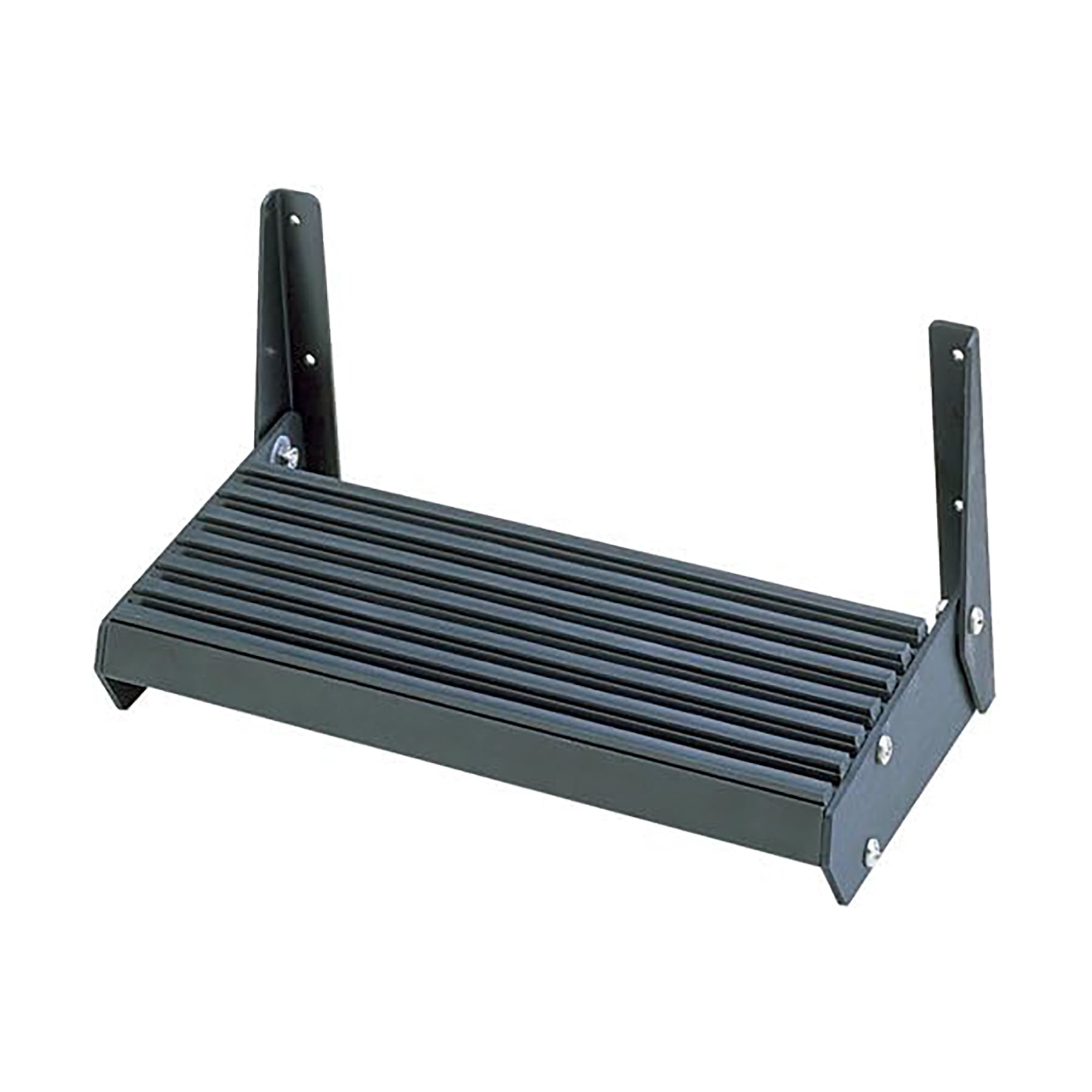 Garelick 27315-01 Black Anodized Aluminum Footrest - Black - 15in. W x 8.25in. D x 7.5in. H, Boating