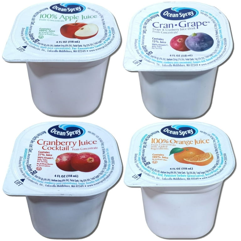 Ocean Spray Fruit Juice Individual Cups Variety Pack Apple, Cran