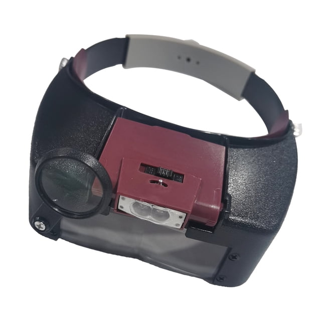 Inteprter Lupa para la cabeza Diadema Iluminada Cabezas portátiles Lupa Reloj montado en la cabeza Reparación de auriculares Lupas Lupa Conjuntos de muebles de dormitorio