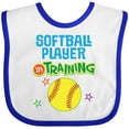 thumbnail image 3 of Inktastic Future Softball Player in Training Girls Baby Bib, 3 of 4
