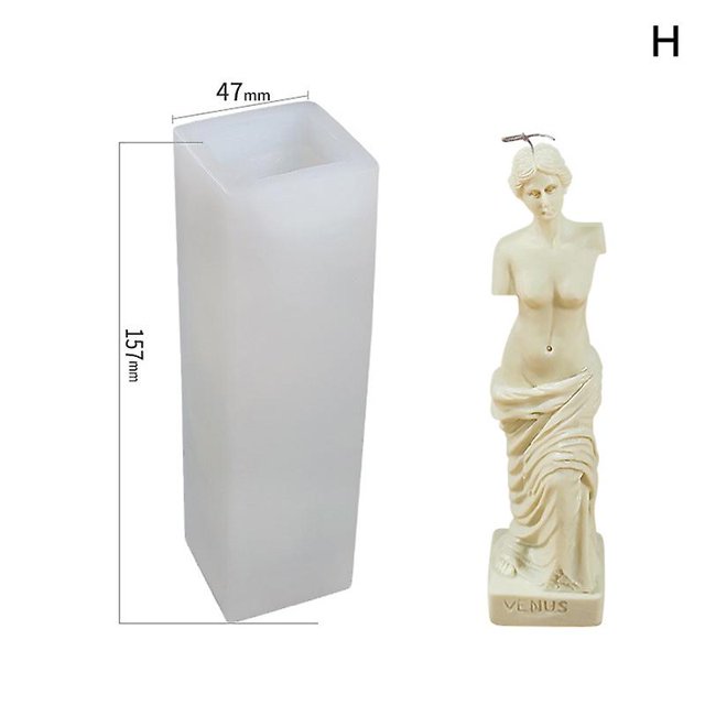 Molde de vela hecho a mano Diy de silicona H3d, molde de columna romana, herramientas Diy para postre de Mousse