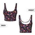 thumbnail image 5 of Naloa Dancing Skeletons Floral Garden Sports Bras for Women, High Support Bra with Removable Pads, Comfortable - Medium, 5 of 9