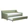 thumbnail image 5 of Novogratz Her Majesty Daybed and Trundle, Light Jade Green Linen, 5 of 21