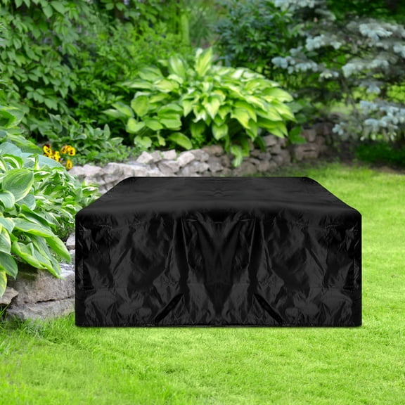 Raindrops 1Pcs Outdoor Furniture Covers for Winter Protection in Black 123X62X55CM Rectangular Oxford Cloth