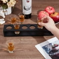 thumbnail image 3 of 6 Hole Acrylic Shot Glass Holder 1.6 inch ID Shot Glass Display Stand Shot Glass Storage Organizer Shot Glass Display Bar Accessories Shot Glass Serving Tray for Party Bar Restaurant, 3 of 9