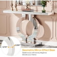 thumbnail image 2 of Tribesigns 43-Inch Mirrored Console Table, Modern Silver Entryway Table with O-Shaped Base, Glass Sofa Table with Mirror Finish for Living Room Hallway Entrance, 2 of 5