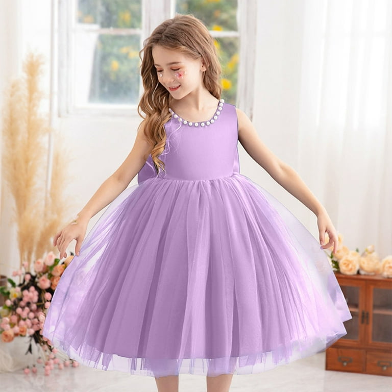 HUANBAI Girls Dresses For Everyday Wear Dress For Girls Children - Main Image