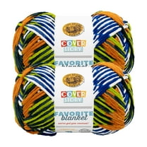 Lion Brand Yarn Cover Story: Favorite Blanket Rocket Ship Super Bulky Yarn Polyester Yarn 2 Pack