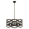 thumbnail image 2 of Lighting CAPELLA Transitional 6 Light Oil Rubbed Bronze Ceiling Pendant 24" Wide, 2 of 5