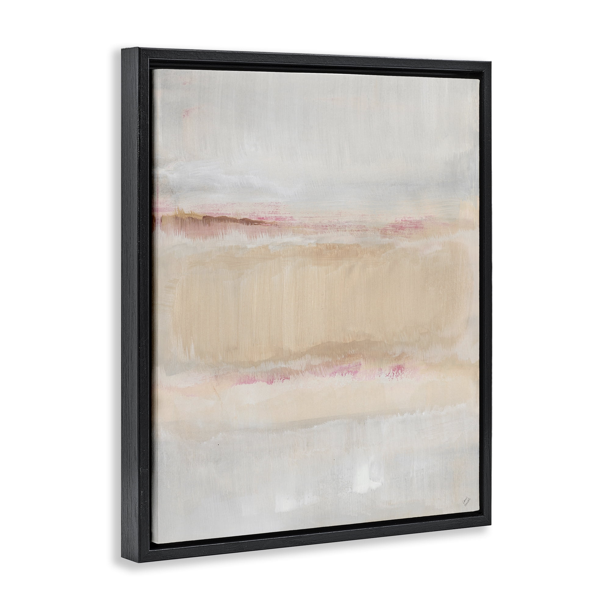 Stupell Industries Restful Misty Landscape Black Framed Floater Canvas Wall Art, design by Lanie Loreth