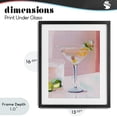 thumbnail image 4 of Stupell Industries Glam Pink Martini Bar with Lime Black Framed Print Under Glass, 13 x 16, by The Prints Vibe, 4 of 8