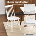 thumbnail image 6 of Solid Wood Windsor Dining Chairs Set of 8, Farmhouse 7-Spindle Chair for Kitchen & Dining Room, White, 6 of 8