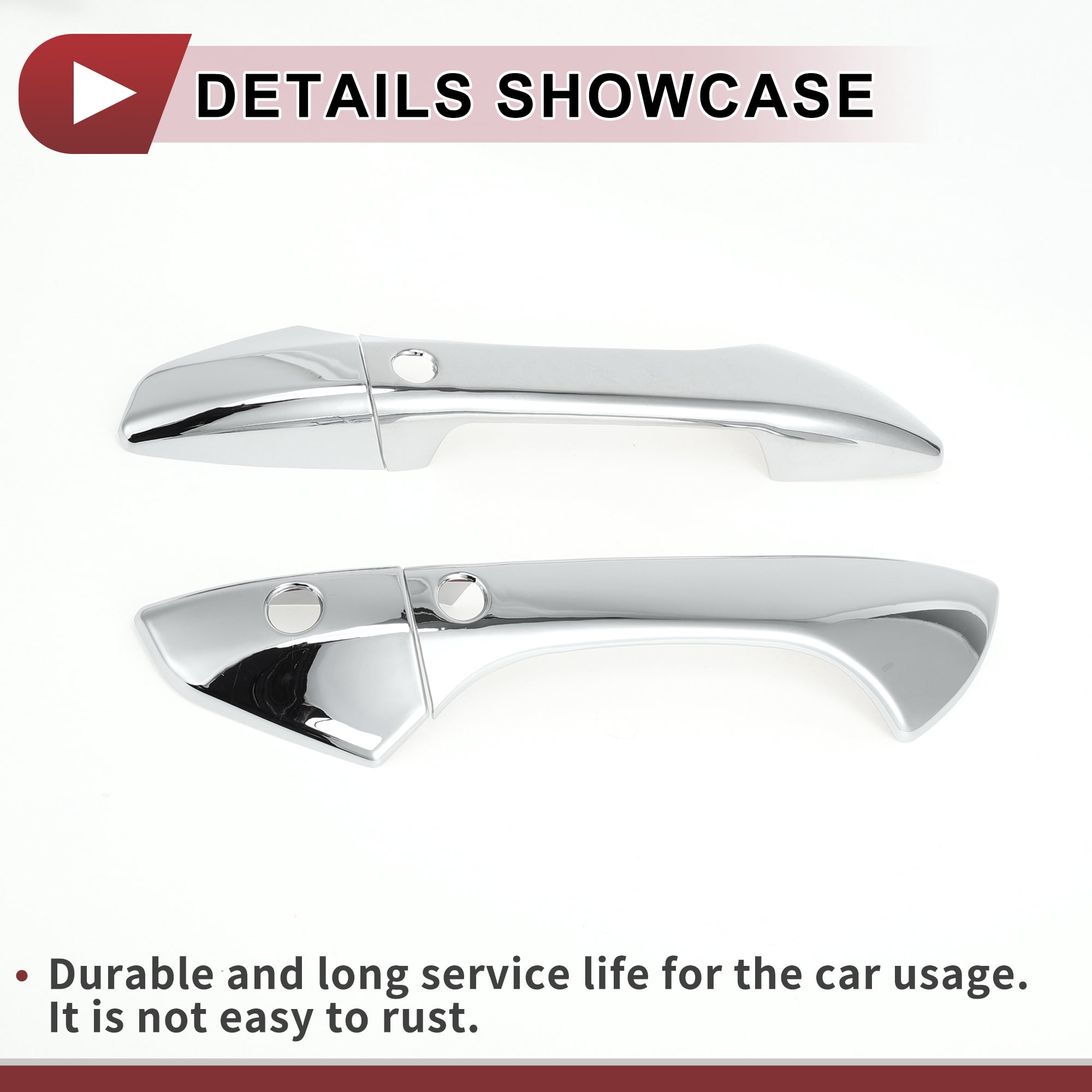 Unique Bargains Car Door Handle Cover Set for Honda Accord 2008-2012 Silver ABS