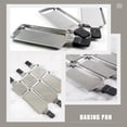 thumbnail image 4 of 3Pcs Stainless Steel Baking Pan Handheld BBQ Plate Rectangle Bakeware Nonstick Baking Pan, 4 of 8