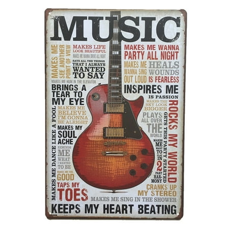 

Music Vintage Decorative Signs Tin Metal Iron Car Sign Painting for Wall Home Bar Coffee Shop (Style 132)