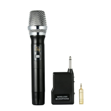 30 Handheld Dynamic Vocal Microphone - Wireless Microphone, Moreslan K8 UHF Handheld Microphone System, Dynamic Cordless Vocal Microphone with 6.35mm Plug Receiver for karaoke Singing Wedding