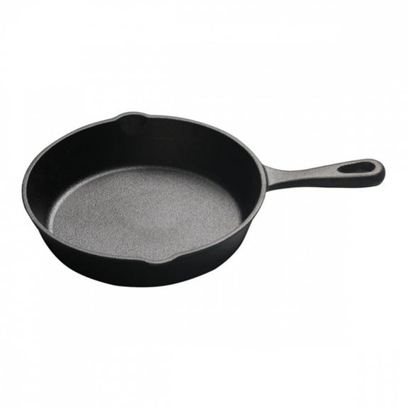 Cast Iron Frying Pan With Drip Nozzle Pre Seasoned Oven, Safe Cookware Camping Indoor And Outdoor Cooking