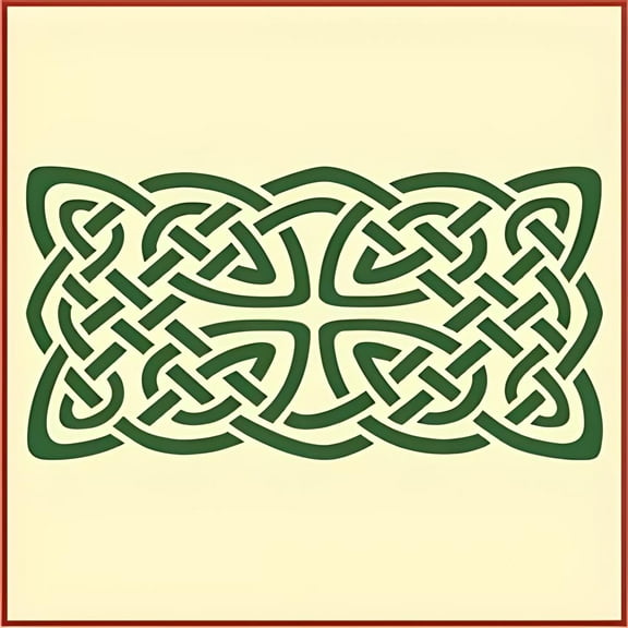 Celtic Knot 4 Stencil for painting, Reusable Mylar DIY Art & Craft template, Viking Symbols, Irish Welsh Knotwork - The Artful Stencil