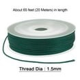 thumbnail image 2 of Unique Bargains 2 Pack Twisted Nylon Twine Thread Beading Cord 1.5mm 20M/65 Feet Extra Strong Braided Nylon String, Dark Green, 2 of 6