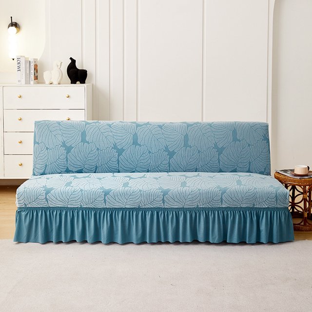 Nvzi Sofa Cover for sofas Stretch Couch Covers for Living Room Easy Fit Washable Furniture Sofa Protector with Skirt,1 Piece 62.99-74.8inch (Blue)