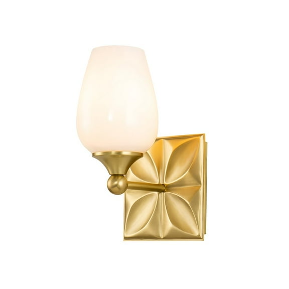 Lucas McKearn Epsilon 1-light Metal Bath Vanity Light in Aged Brass