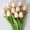 B-Champagne Pink 10Pcs, variant on Liulin 1Pc Tulips Artificial Flowers, Real Touch PU Fake Tulips, Realistic Faux Tulips for Spring Easter Mother's Day Floral Arrangements Home Kitchen Office Wedding Party Decorations, 14.2", Pink