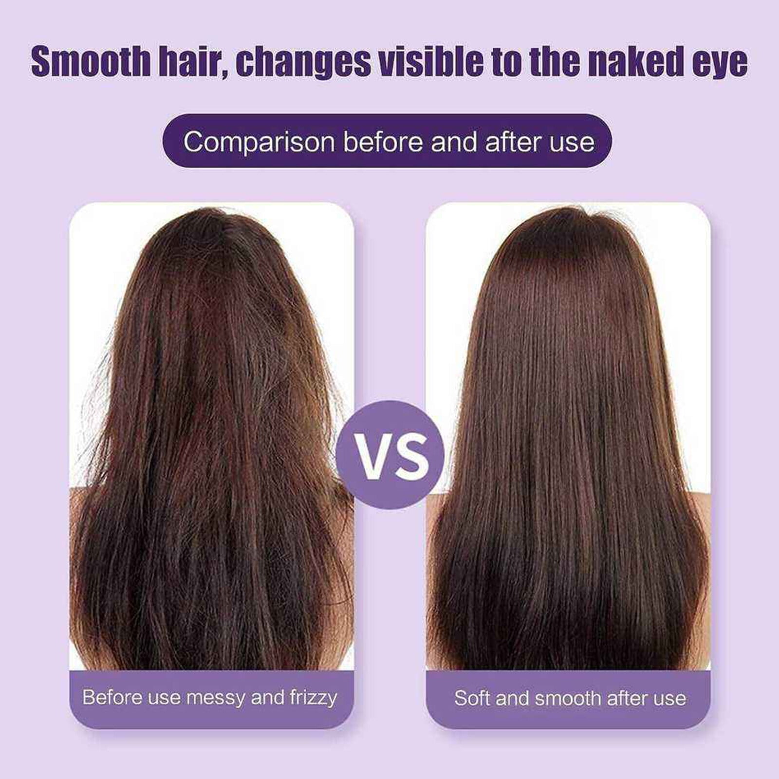 DERCLIVE Rechargeable Mini Hair Straightener, Negative Ion Hot Comb Hair Straightener, Portable Cordless Hair Straightening Brush,A Quick Styling Brush