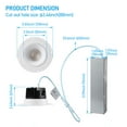 thumbnail image 4 of 5CCT Trimless 3"LED Recessed Light, 15W 120V Ceiling Canless Round Commercial Dimmable LED Downlight with Junction Box, 2700K-5000K 950 LM CRI 90+, 4 of 7