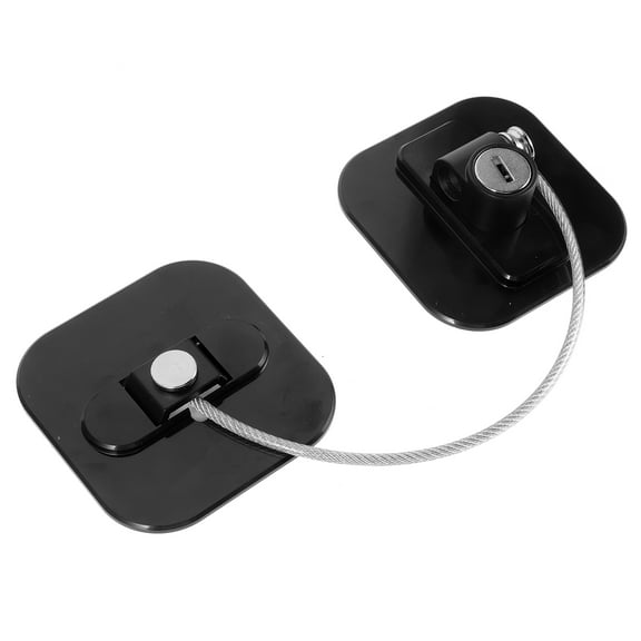 Soimiss Black Punch Free Refrigerator Lock for Cabinets and Drawers No Drill Installation