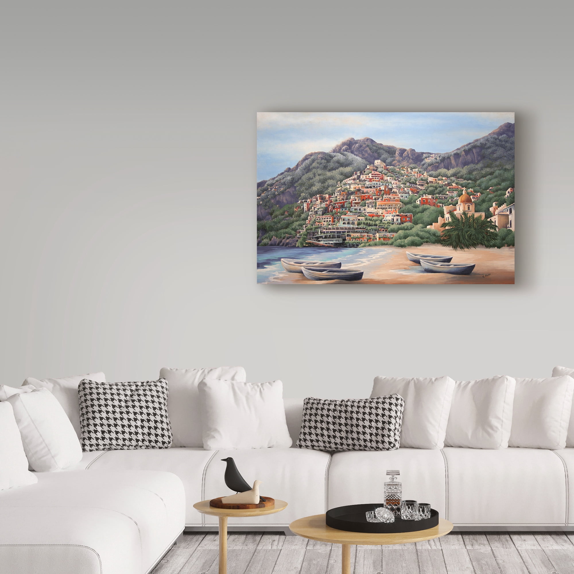 Trademark Fine Art 'Amalfi Coast Line' Canvas Art by Carol J Rupp