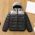 thumbnail image 2 of Weebloom Boys Puffer Jacket Down Color Padded Jackets Warm Hooded Coat Children Lightweight Insulated Outerwear Boys Winter Coat Jacket 8-10 Years, 2 of 4