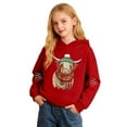 thumbnail image 4 of Kids Hoodie Unisex Casual Cute Sweatshirts Highland Cattle Print Long Sleeve Fall Pullover, 4 of 8