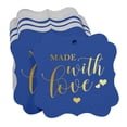 thumbnail image 3 of Inkdotpot Pack Of 50 Made With Love Wedding Paper Tags DIY Craft Bracket Shape Real Gold Foil Hang Tags, 3 of 7