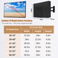 thumbnail image 6 of HOMEYA Outdoor TV Cover with 3 Side Full Zipper, Heavy Duty LED Flat Screen Television Protector Universal Weatherproof Waterproof Protector, Black, Fits 48" - 50", 6 of 7