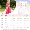 thumbnail image 7 of AmzBarley Girls Rainbow Unicorn Flutter Sleeve Tulle Dress, Cute Cartoon Print Round Neck Casual Princess Tutu Dress for Girls 5-6 Years, 7 of 7