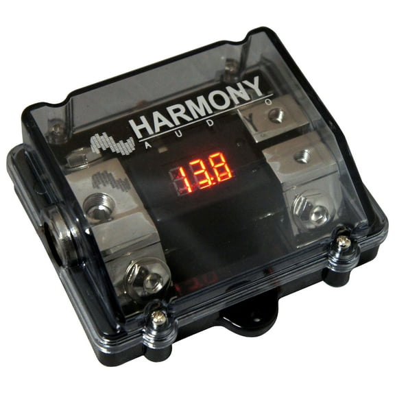 Harmony Audio HA-ANLD2 Car 2-Way Voltage Display Fuseholder 1/0GA IN - 2/4GA Out