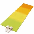 thumbnail image 2 of Colorful Gradient Washable Runner Rugs 2'x6', Green Yellow Orange Ombre Striped Modern Low Pile Throw Entryway Rug Non-Slip Sturdy Edge Binding Carpet for Indoor Bedside Entrance Bedside, 2 of 9