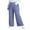 Blue, variant on LANREMON Womens Plus Size Ribbed Loose Wide Leg Pants with Pockets Casual Lounge Pants High Waisted Palazzo Trousers