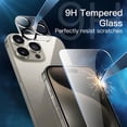 thumbnail image 5 of JETech 5 in 1 Matte Case for iPhone 15 Pro Max 6.7-Inch with 2-Pack Each Tempered Glass Screen Protector and Camera Lens Protector, Translucent Back Shockproof Phone Cover (Natural Titanium), 5 of 7