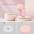 thumbnail image 2 of For Case for New Airpods Pro 3, Silicone Airpods Pro 3 Charging Case Cover Wireless Earbuds Shockproof Protective Accesorries with Pom Pom Keychain (Pink), 2 of 5