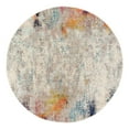thumbnail image 3 of Unique Loom Chromatic Collection Area Rug - Tybee (5' Round Beige/Blue), 3 of 7