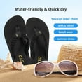 thumbnail image 4 of STQ Womens Flips Flops with Yoga Mat Quick Dry Thong Sandals for Water,Shower,vacation All Black 8 US, 4 of 8