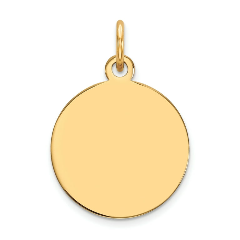 Matte Vermeil Gold Stamping Round Disc- 18K Gold Plated Over Sterling Silver Disc, Personalized Gold Stamping Blanks Disc, Beads, 162, 14K Solid