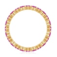 thumbnail image 3 of Rosec Jewels Heart Shape Lab Grown Pink Sapphire Eternity Ring for Women - AAAA Quality, 10K Yellow Gold, US 3.00, 3 of 9