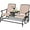 Brown, variant on Costway 2 Person Outdoor Patio Double Glider Chair Loveseat Rocking Brown
