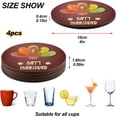 thumbnail image 4 of GZHJMY Thanksgiving Turkey Round Coaster, 4 Pcs Heat Resistant Absorbent Drink Coaster for Kitchen Bar Cafe Decor, 4 of 7
